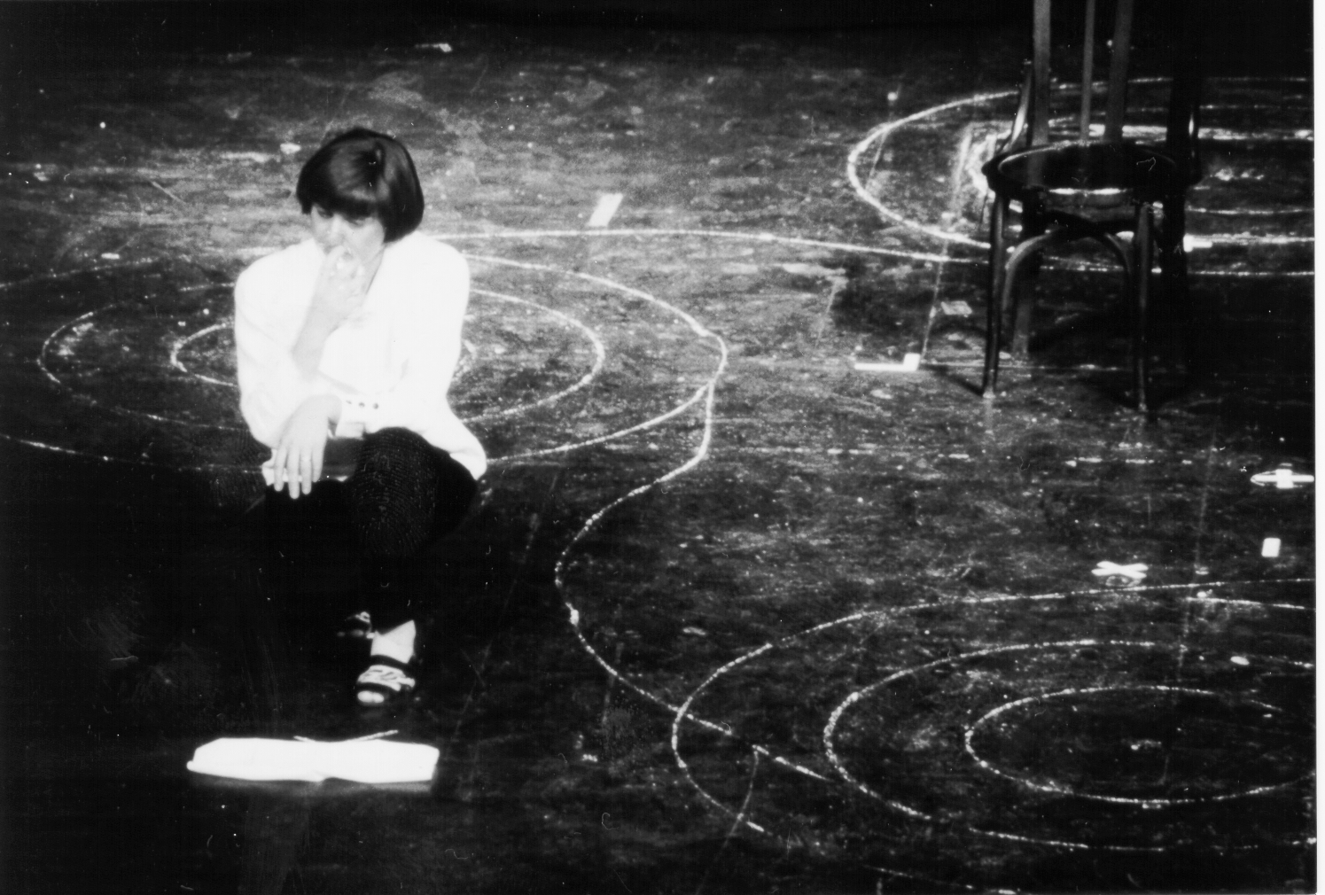 Retrato de la artísta Pepa L.Poquet durante una performance.